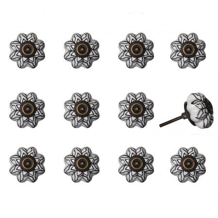 Pipers Pit Red Ceramic & Metal Knob, 1.5 x 1.5 x 1.5 in., 12PK PI3100230